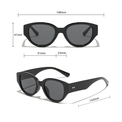 Damskie okulary przeciwsłoneczne Techsuit 17002, czarne