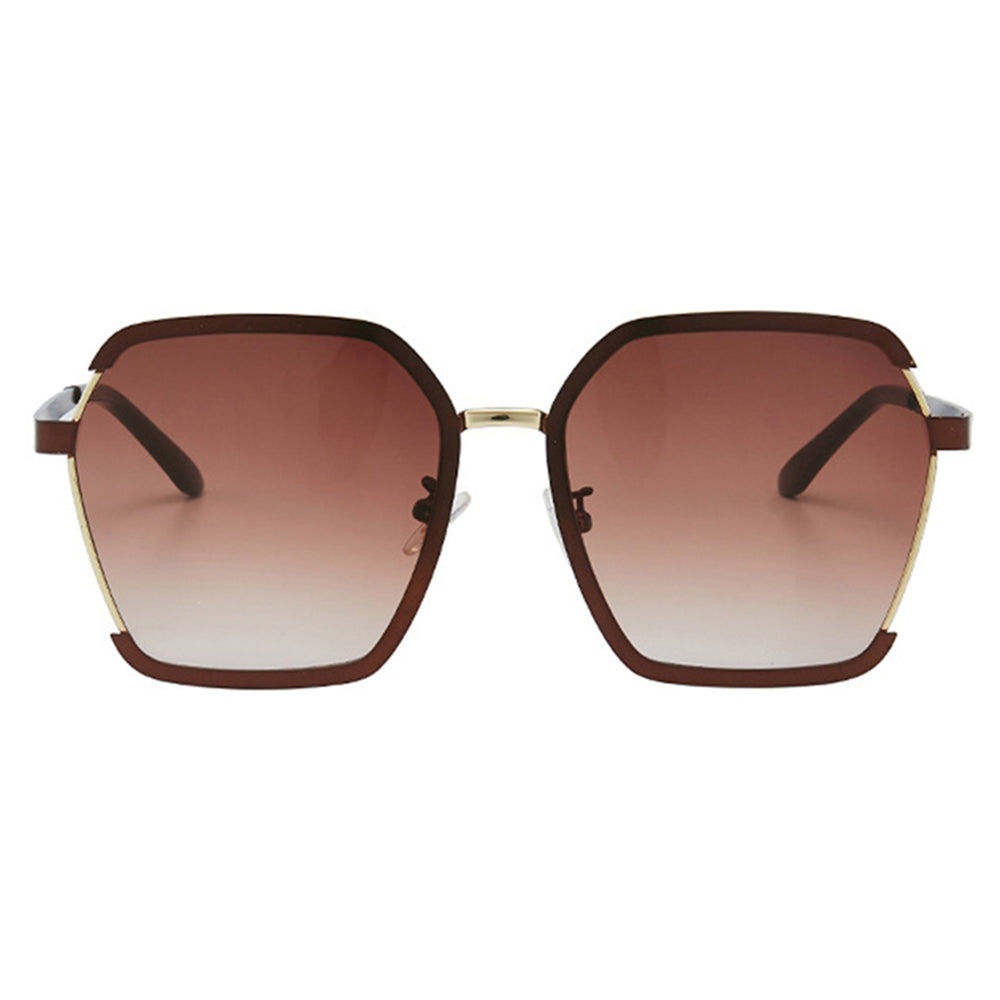Damskie okulary przeciwsłoneczne Techsuit 191, polaryzacyjne, ochrona UV, brązowe