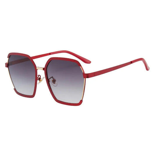Damskie okulary przeciwsłoneczne Techsuit 191, polaryzacyjne, ochrona UV, czerwone