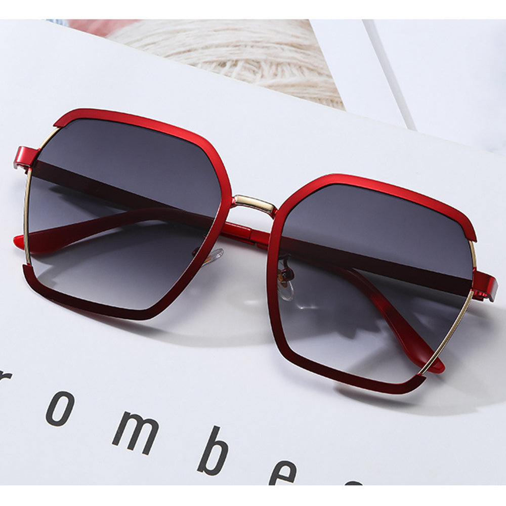 Damskie okulary przeciwsłoneczne Techsuit 191, polaryzacyjne, ochrona UV, czerwone