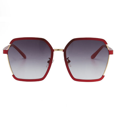 Damskie okulary przeciwsłoneczne Techsuit 191, polaryzacyjne, ochrona UV, czerwone