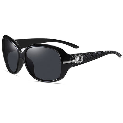 Okulary Przeciwsłoneczne Damskie Techsuit 2012, Polaryzacyjne, Ochrona UV, Czarno-Szare