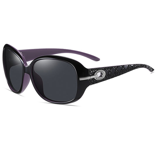 Damskie okulary przeciwsłoneczne Techsuit 2012, polaryzacyjne, ochrona UV, czarne fioletowe szare