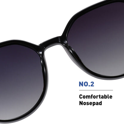 Damskie okulary przeciwsłoneczne Techsuit 2203, polaryzacyjne, ochrona UV, szaro-różowe