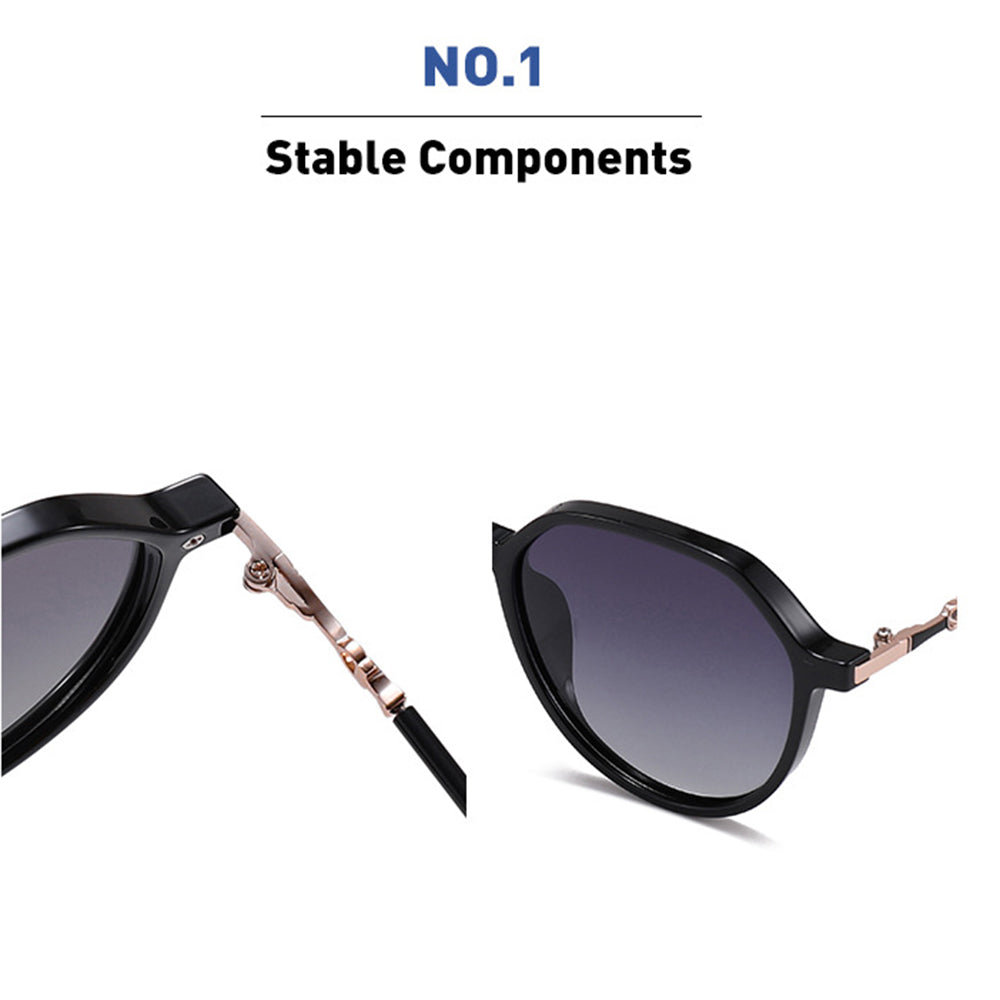Damskie okulary przeciwsłoneczne Techsuit 2203, polaryzacyjne, ochrona UV, szaro-różowe