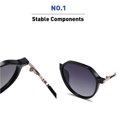 Damskie okulary przeciwsłoneczne Techsuit 2203, polaryzacyjne, ochrona UV, szaro-różowe