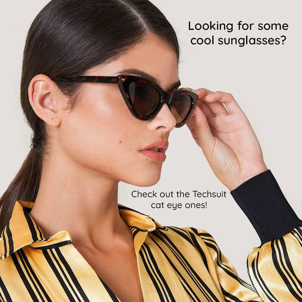Damskie okulary przeciwsłoneczne Techsuit 5040, czarne