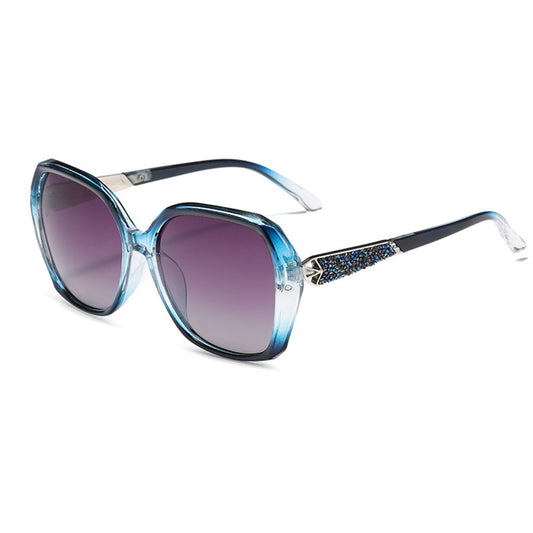 Damskie okulary przeciwsłoneczne Techsuit 5599, polaryzacyjne, ochrona UV, niebiesko-szare