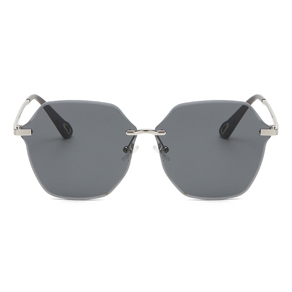 Damskie okulary przeciwsłoneczne Techsuit 8195, czarno-srebrne