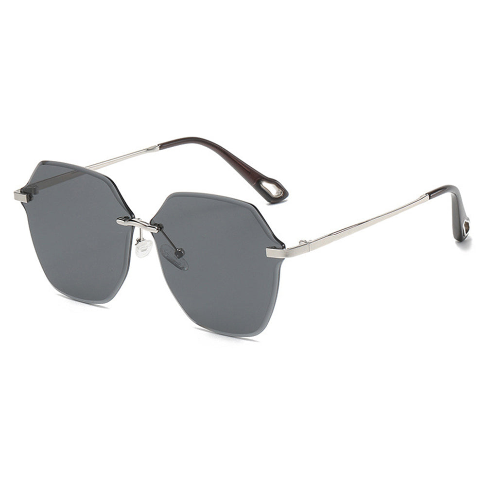 Damskie okulary przeciwsłoneczne Techsuit 8195, czarno-srebrne