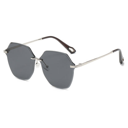 Damskie okulary przeciwsłoneczne Techsuit 8195, czarno-srebrne