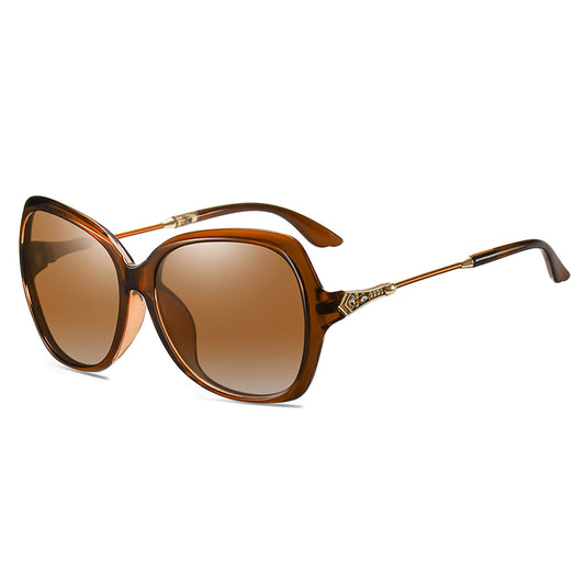 Damskie okulary przeciwsłoneczne Techsuit 8881, polaryzacyjne, ochrona UV, brązowe