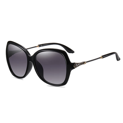 Damskie okulary przeciwsłoneczne Techsuit 8881, polaryzacyjne, ochrona UV, czarno-szare