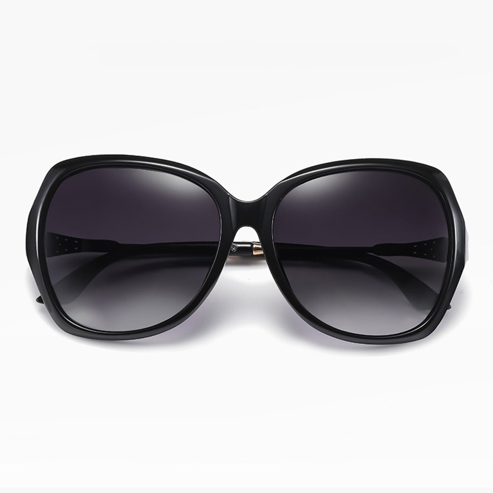 Damskie okulary przeciwsłoneczne Techsuit 8881, polaryzacyjne, ochrona UV, czarno-szare