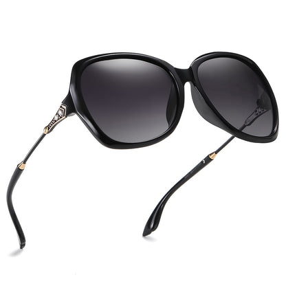 Damskie okulary przeciwsłoneczne Techsuit 8881, polaryzacyjne, ochrona UV, czarno-szare