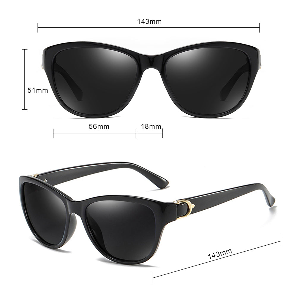 Damskie okulary przeciwsłoneczne Techsuit A572, polaryzacyjne, ochrona UV, brązowo-białe