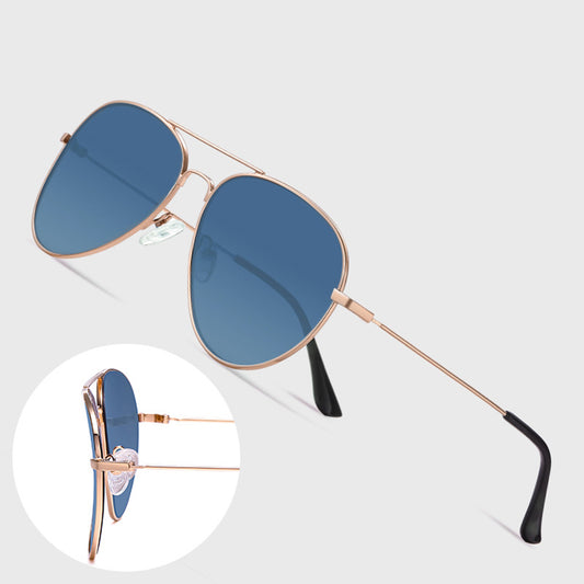 Okulary Przeciwsłoneczne Unisex Techsuit 3025, Ochrona UV, Srebrno-Niebieskie