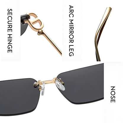 Unisex Techsuit S098 Sunglasses, Gold Pink