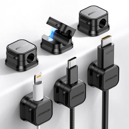 Joyroom JR-ZS368 Cable Organizer, Set of 3 Pieces, Black