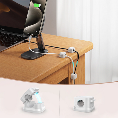 Joyroom JR-ZS368 Cable Organizer, Set of 6 Pieces, White