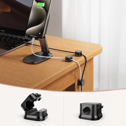 Joyroom JR-ZS368 Cable Organizer, Set of 3 Pieces, Black