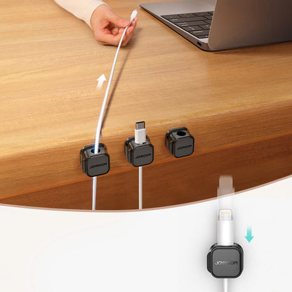 Joyroom JR-ZS368 Cable Organizer, Set of 3 Pieces, Black