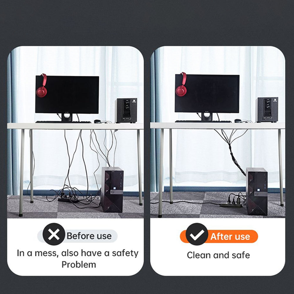 Organizator Kabli McDodo VS-0961 Belt, Velcro, 3m, Czarny