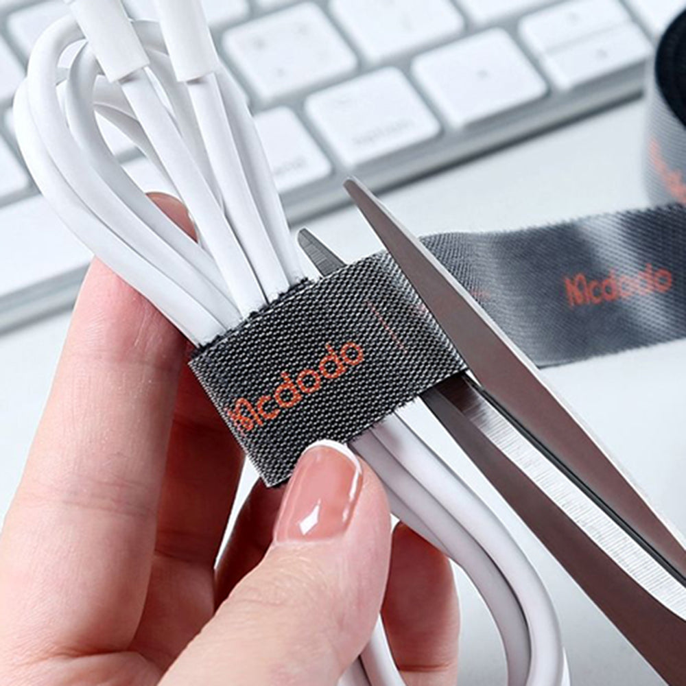 Organizator Kabli McDodo VS-0961 Belt, Velcro, 3m, Czarny