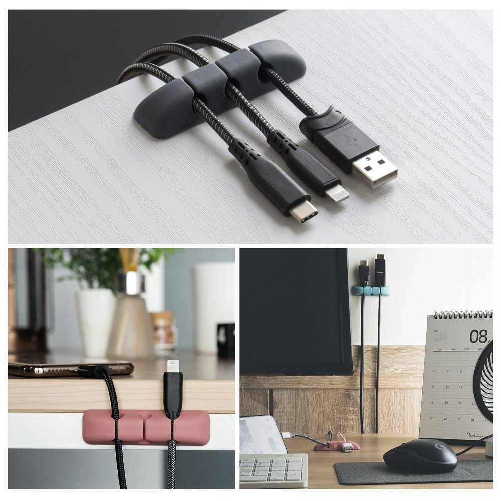 Organizator Kabli Ringke, Zestaw 4 sztuki, Czarny