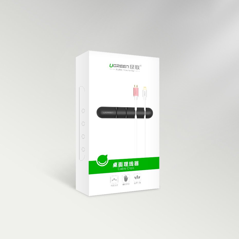 Organizator Kabli UGREEN, Zestaw 2 sztuki, Czarny