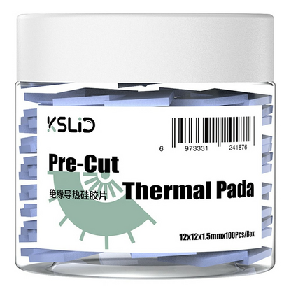 Thermal Conductive Pad KSLid P100, 12mm x 12mm x 1.5mm, Set of 100 pieces