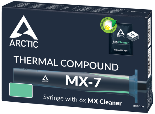 Pasta termoprzewodząca ARCTIC MX-7 + chusteczki MX Cleaner, typ strzykawka, 4g ACTCP00092A