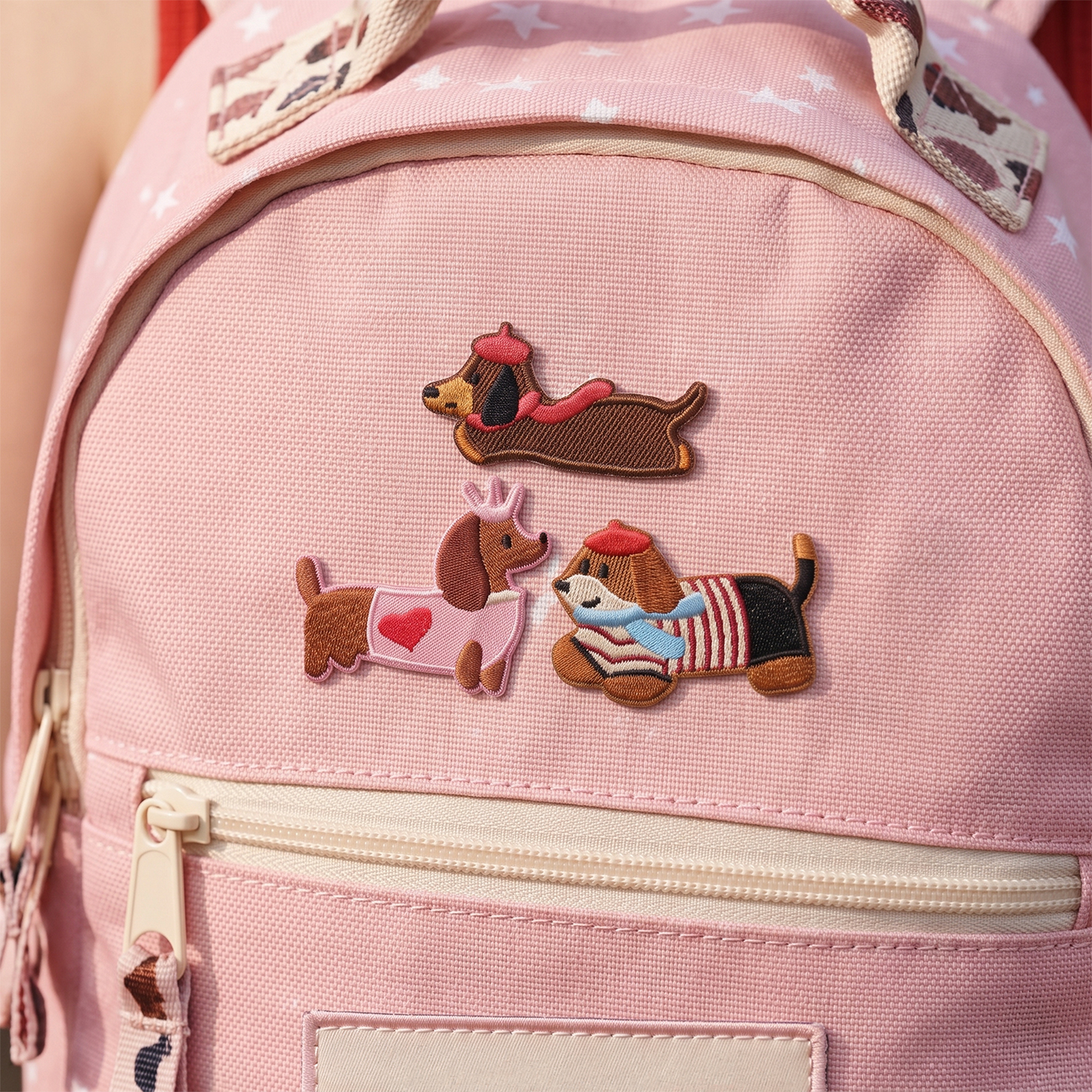 Patch / Textile Patch OEM Dachshund, Set of 3 pieces, Multicolor