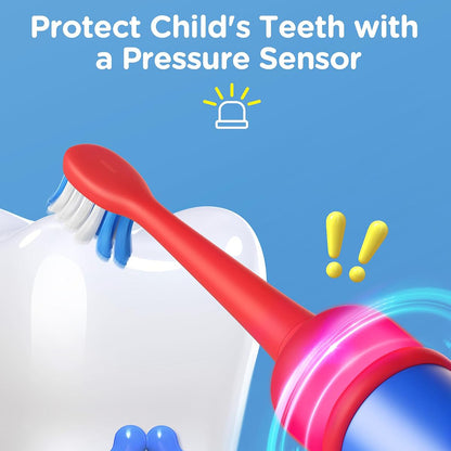 Szczoteczka do zębów elektryczna Bitvae BVK7S Kids, Niebiesko-Czerwona