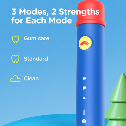 Szczoteczka do zębów elektryczna Bitvae BVK7S Kids, Niebiesko-Czerwona