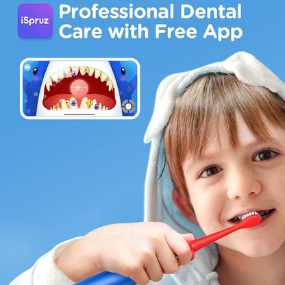 Szczoteczka do zębów elektryczna Bitvae BVK7S Kids, Niebiesko-Czerwona