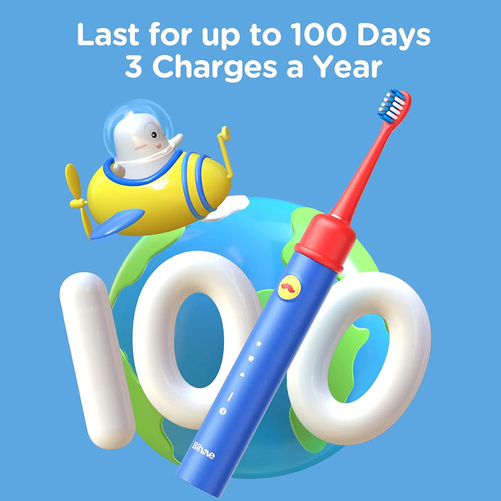 Szczoteczka do zębów elektryczna Bitvae BVK7S Kids, Niebiesko-Czerwona