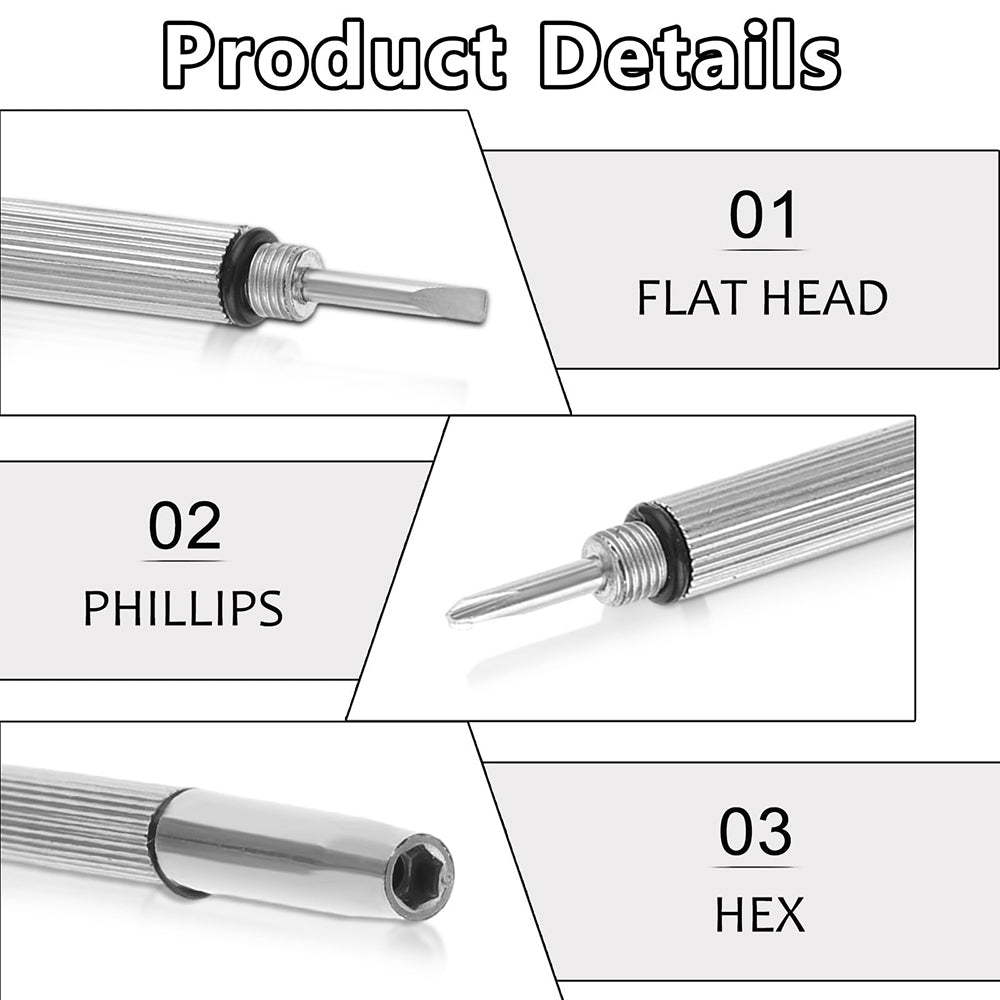 Silicone Nose Pads for Glasses and Techsuit ST1 Screwdriver, Set of 4 Pieces, Transparent