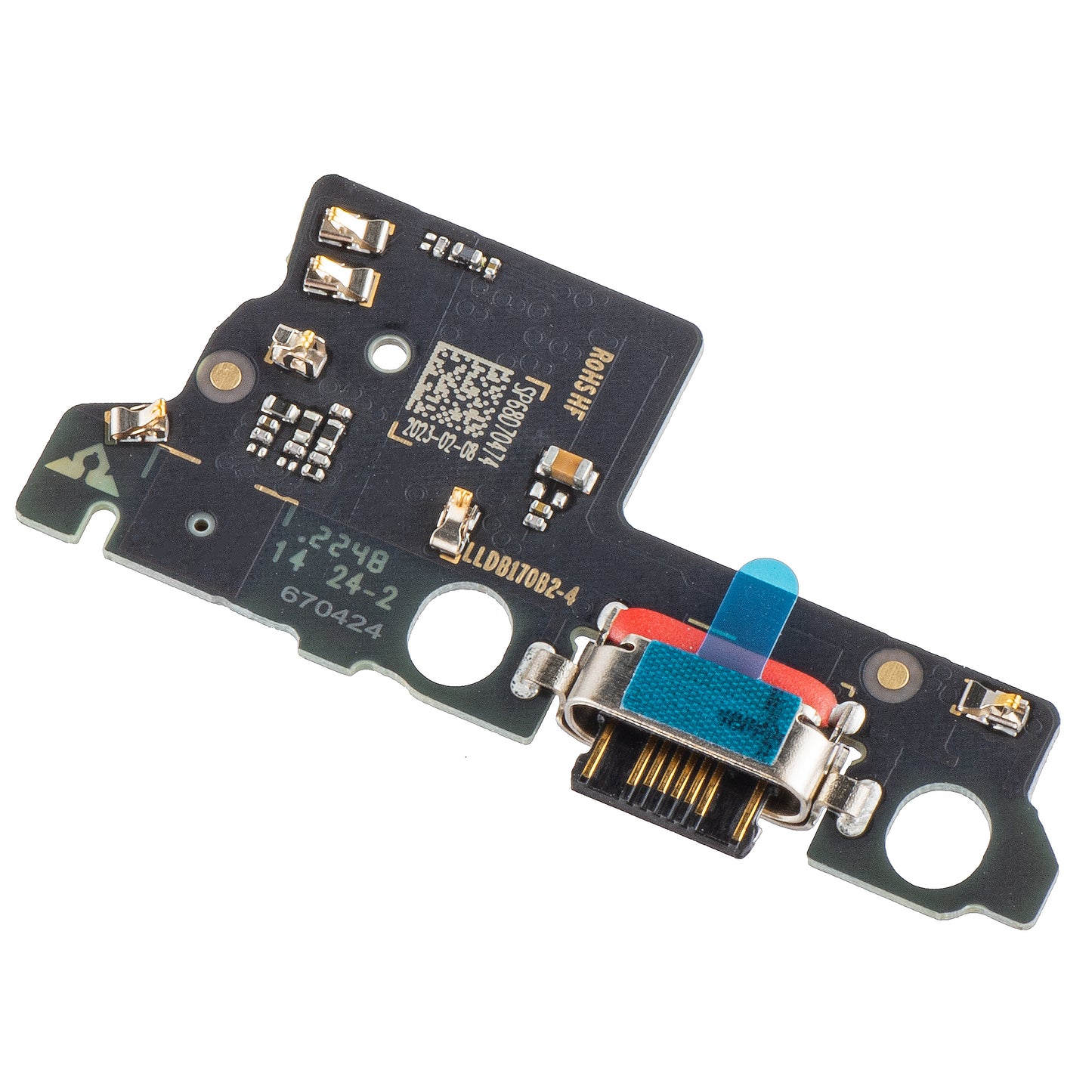 Motorola Moto E13 Płytka złącza ładowania mikrofonu, dodatek Service Pack 5P68C22348 