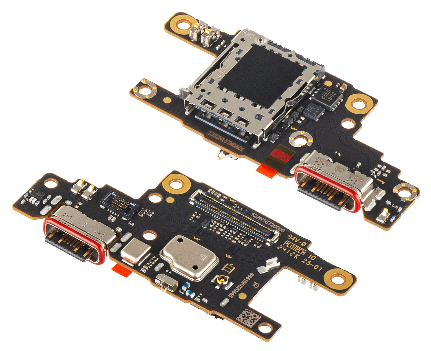 Płyta z Złączem Ładowania - Mikrofon - Moduł Czytnika SIM Xiaomi Poco F6, Service Pack 5600010N16T00