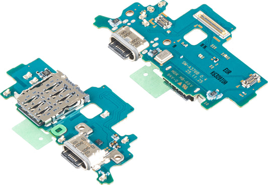 Płyta z Złączem Ładowania - Mikrofon - Moduł Czytnika SIM Samsung Galaxy A37 5G, Service Pack GH96-21038A
