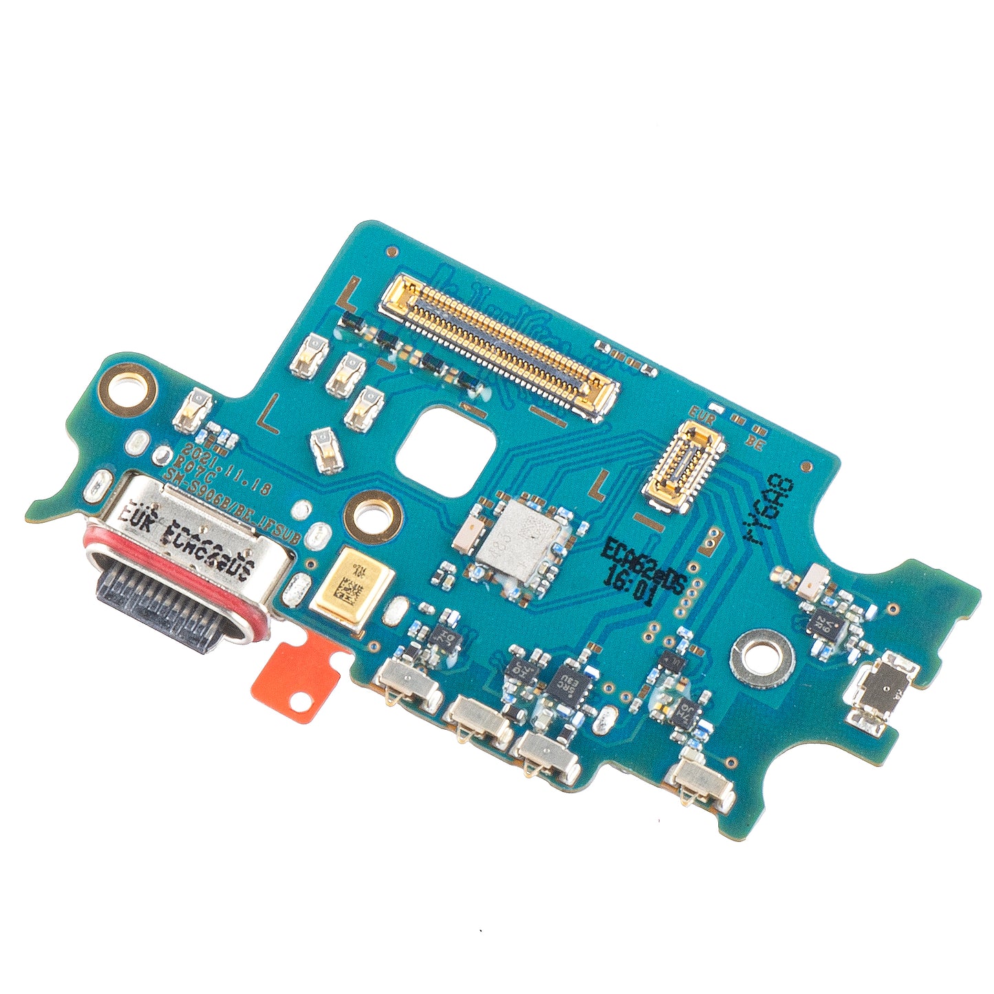 Samsung Galaxy S22+ 5G S906, Swap GH96-14805A - moduł czytnika kart SIM - mikrofon - złącze ładowania z płytką Swap GH96-14805A 