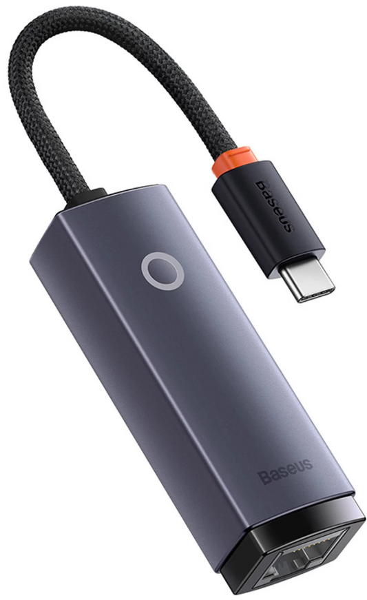 Karta sieciowa Baseus Lite, RJ45, USB-C, szara WKQX000313