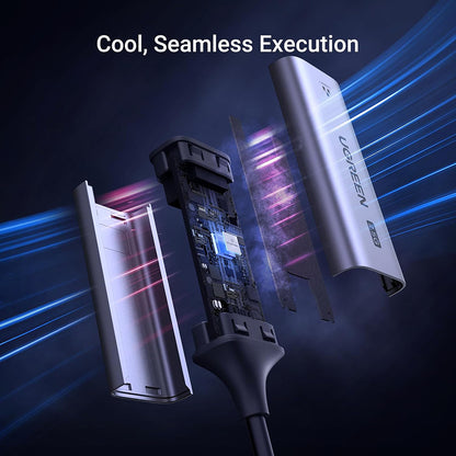 Karta sieciowa UGREEN CM648 (25052), RJ45, USB-C, Szara