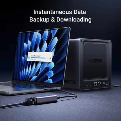 Karta Sieciowa UGREEN CM648, RJ45, USB, Szara