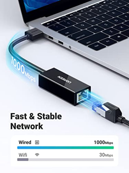 Karta sieciowa UGREEN CR111, RJ45, USB 3.0, Biała