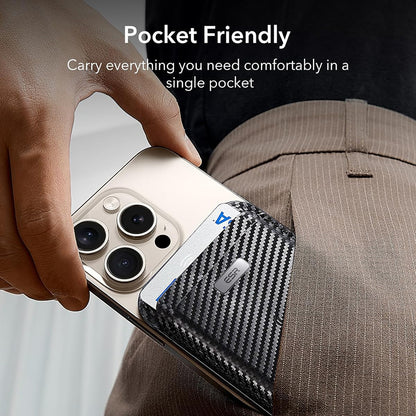 Portfel Magsafe, ESR, Classic Geo Carbon, Czarny