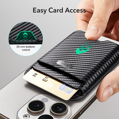 Portfel Magsafe, ESR, Classic Geo Carbon, Czarny