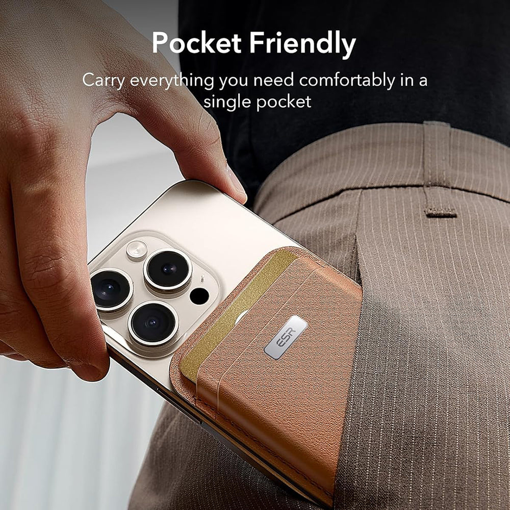 Portfel Magsafe, ESR, Classic Geo, Brązowy