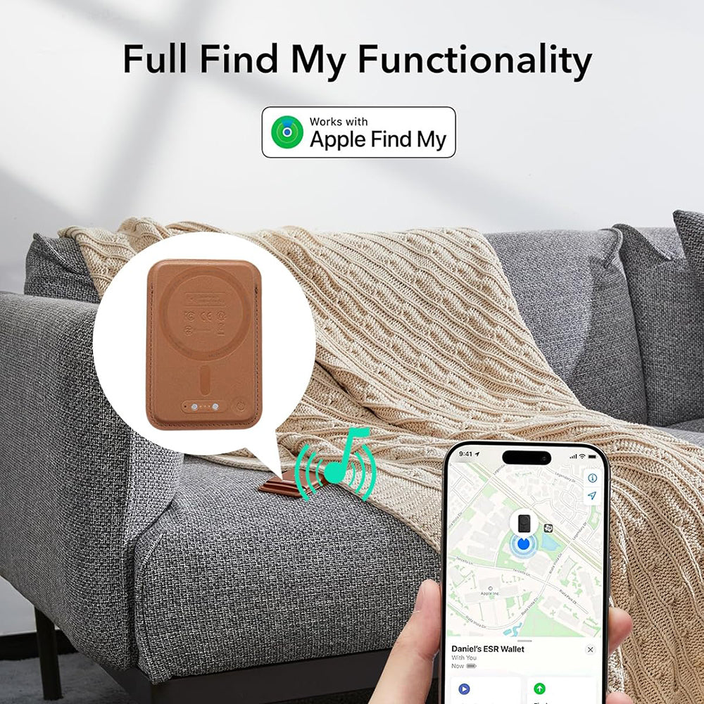 Portfel Magsafe, ESR, Classic Geo, Brązowy